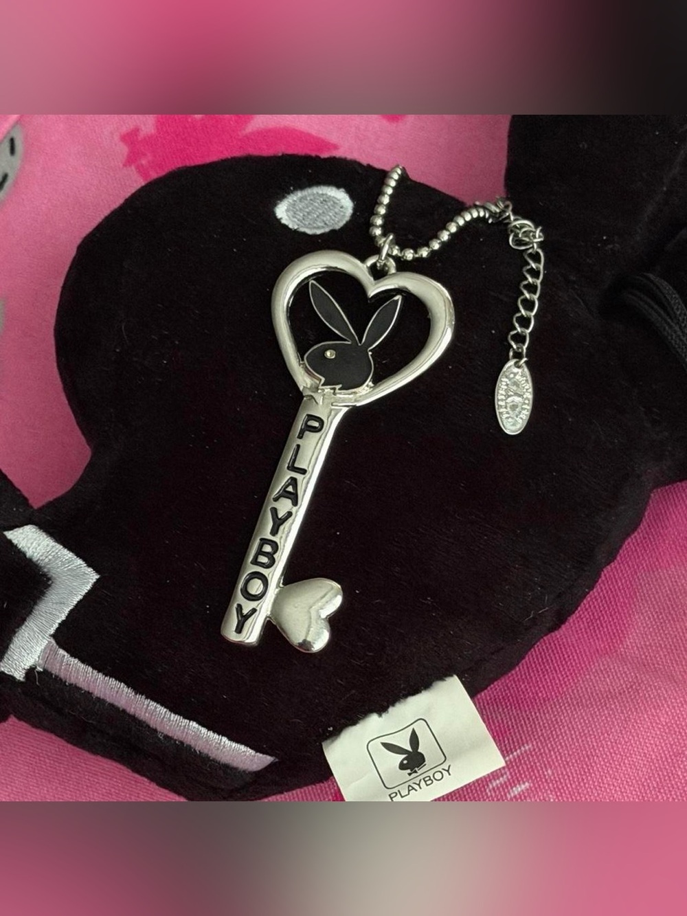 Playboy Y2K bunny key necklace